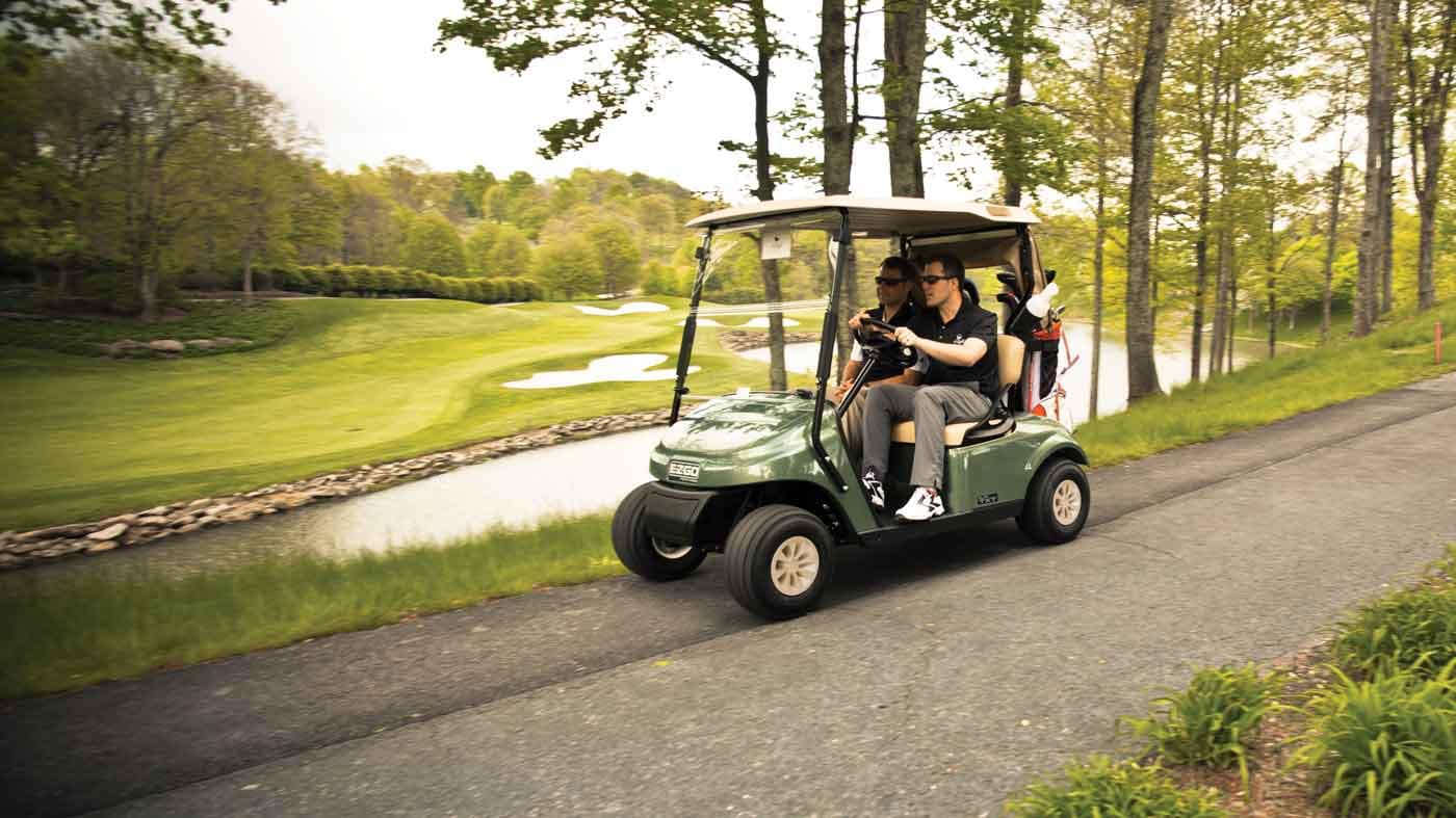 day2-is-2167-elite-my18-1400 Golf cart on the golf course | Jax Golf Carts